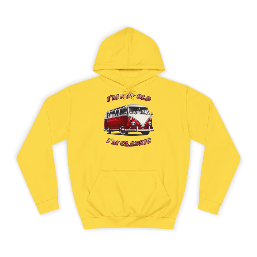 True Insights VW Bulli T1 Samba Hoodie – I'm Not Old I'm Classic Geschenk in Sun Yellow