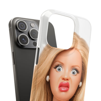 Lustige Handyhülle mit schockiertem Puppen-Gesicht – Meme Handy Case für Humor-Fans & witzige Geschenkidee