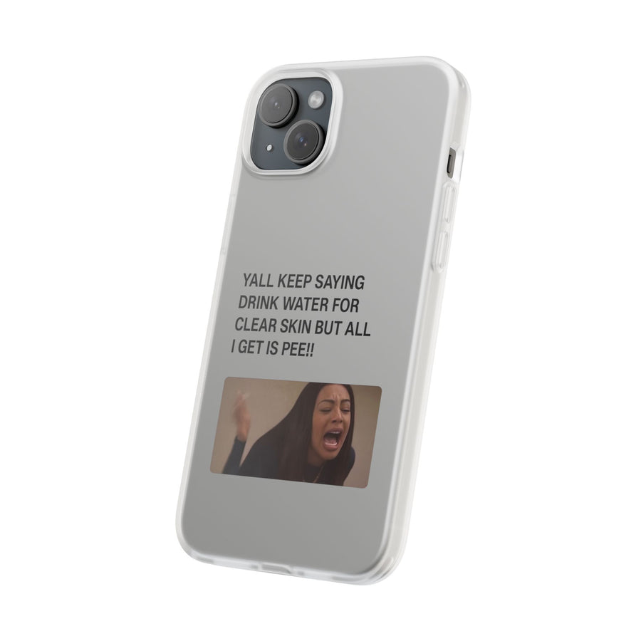 Coque de téléphone mème « Soins de la peau » – « Je ne fais que pisser ! » | Prendre soin de soi avec humour