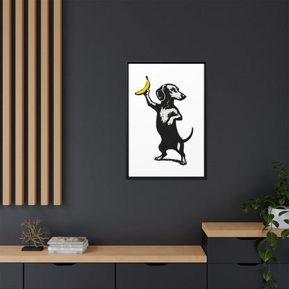 Dackel mit Banane – Banksy-inspirierter Art Print