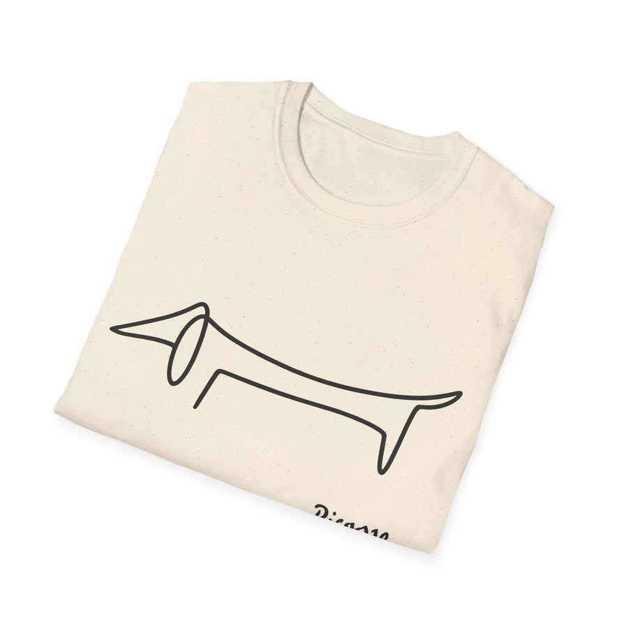 Picasso Dackel T-Shirt – Das edle Geschenk für Dackel-Besitzer