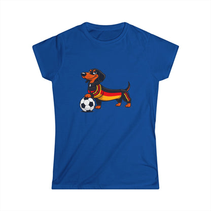 True Insights Damen Shirt Fußball Dackel WM 2026 Deutschland Trikot Hund Fußball-Fan in Royal