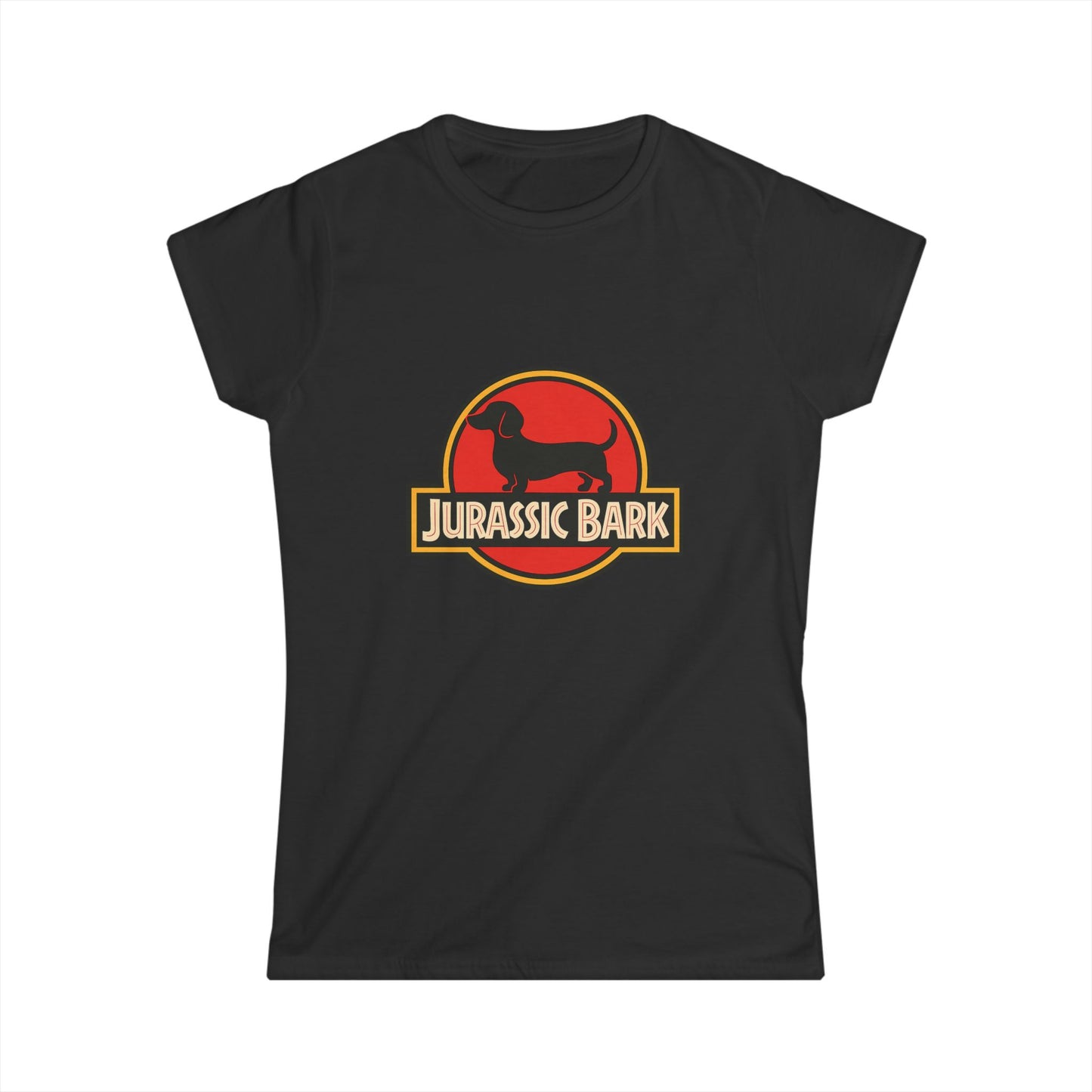 Jurassic Bark Dackel Damen T-Shirt - Lustiges Hunde Shirt für Dackelbesitzer & Filmfans