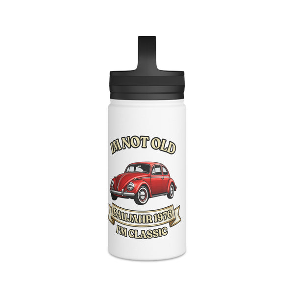 Gourde isotherme inox Année 1976 - I'm Not Old I'm Classic - Coccinelle rouge vintage - Cadeau 50 ans