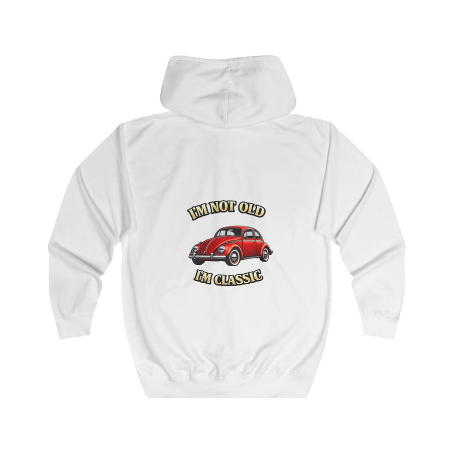 True Insights Vintage VW Käfer Zip-Hoodie – I'm Not Old I'm Classic Geschenk für Käfer-Fans