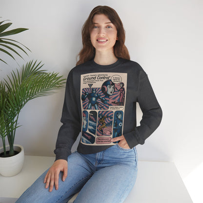 Sweatshirt – Retro Space Comic Sweatshirt – Captain Ozone „Ground Control“ Edition | True Insights Design mit Humor