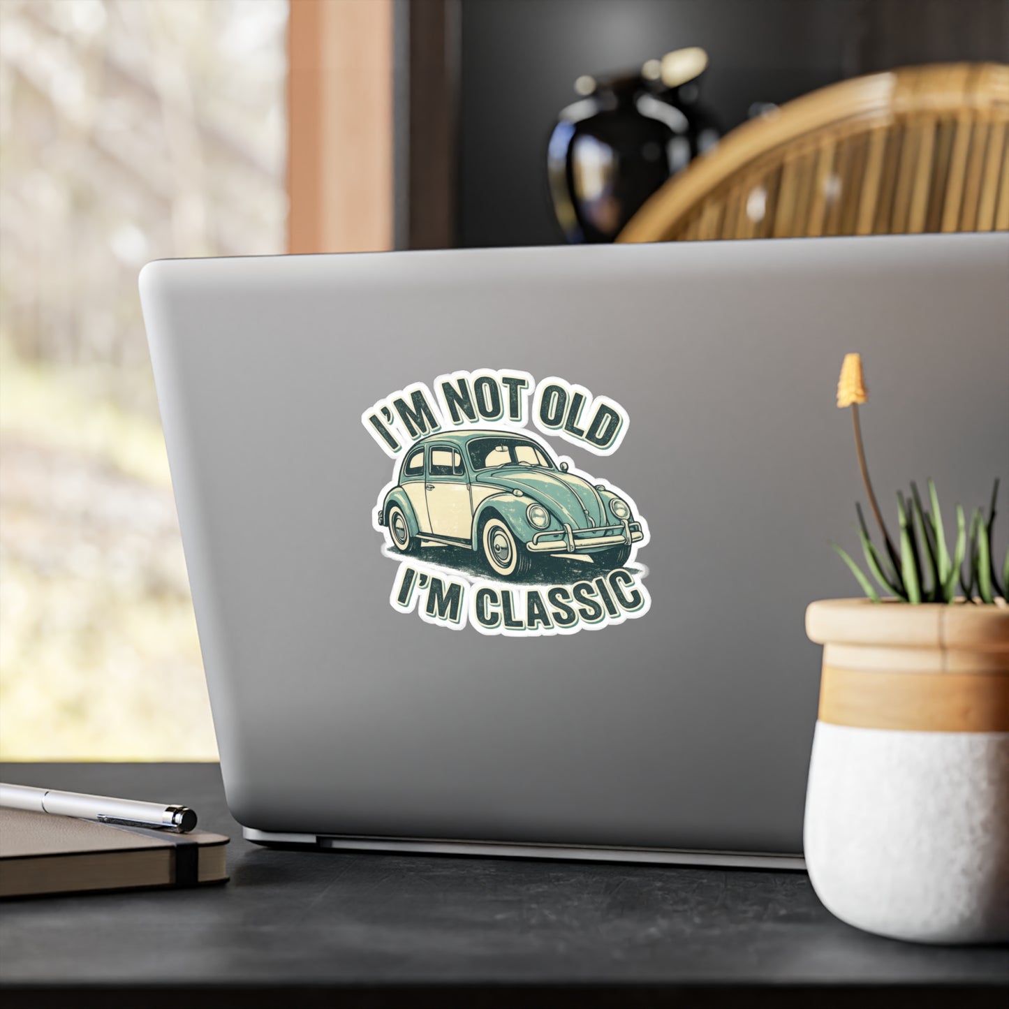 I'm Not Old I'm Classic Sticker - Vintage Käfer Retro Aufkleber - Geschenk für Oldtimer-Fans & Geburtstag