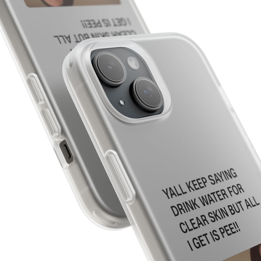 Coque de téléphone mème « Soins de la peau » – « Je ne fais que pisser ! » | Prendre soin de soi avec humour