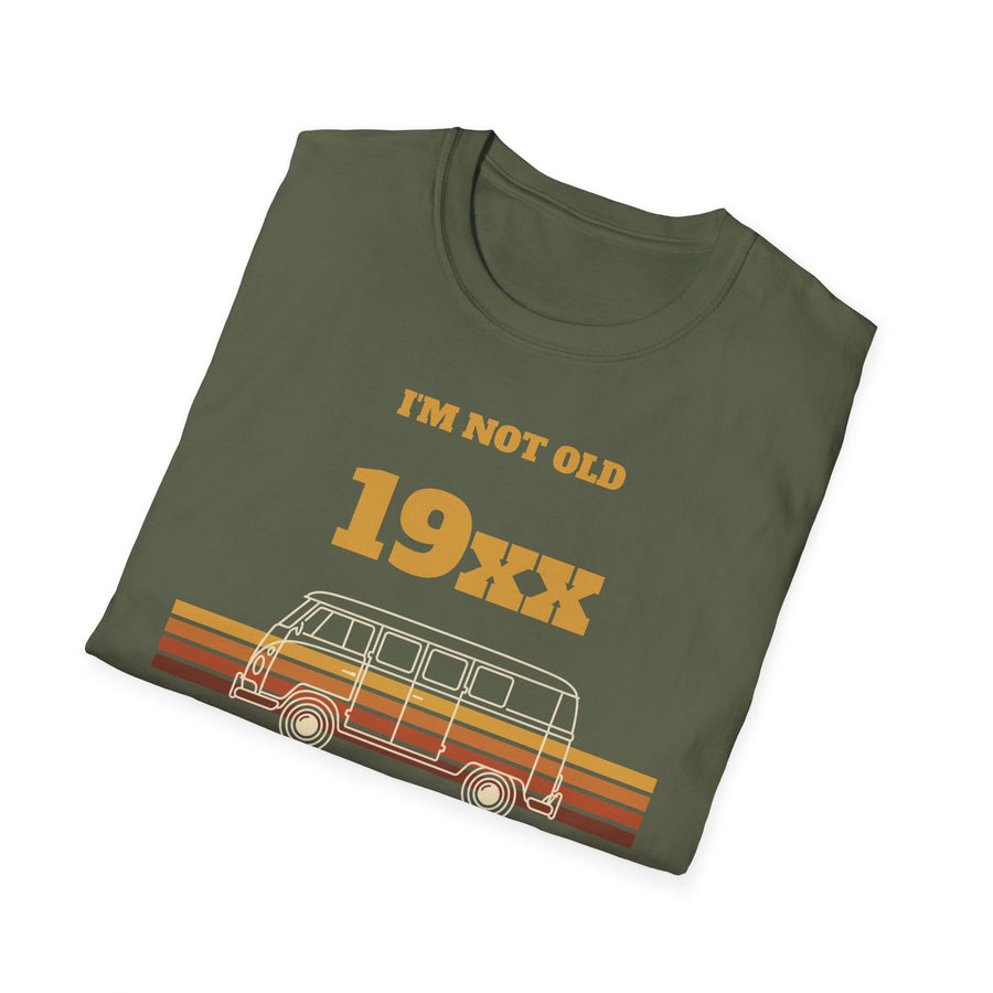 Jaargang-shirt met gewenst jaartal – I'm Not Old I'm Classic, VW Bulli Retro