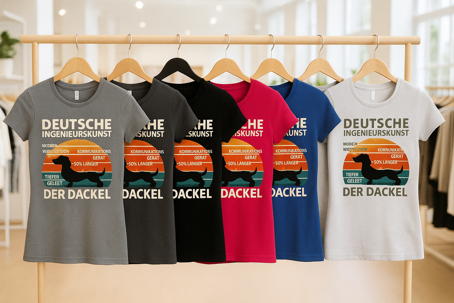 Deutsche Ingenieurskunst – Der Dackel | Satirisches Retro-Design mit Biss Damen Shirt-T-Shirt-True Insights