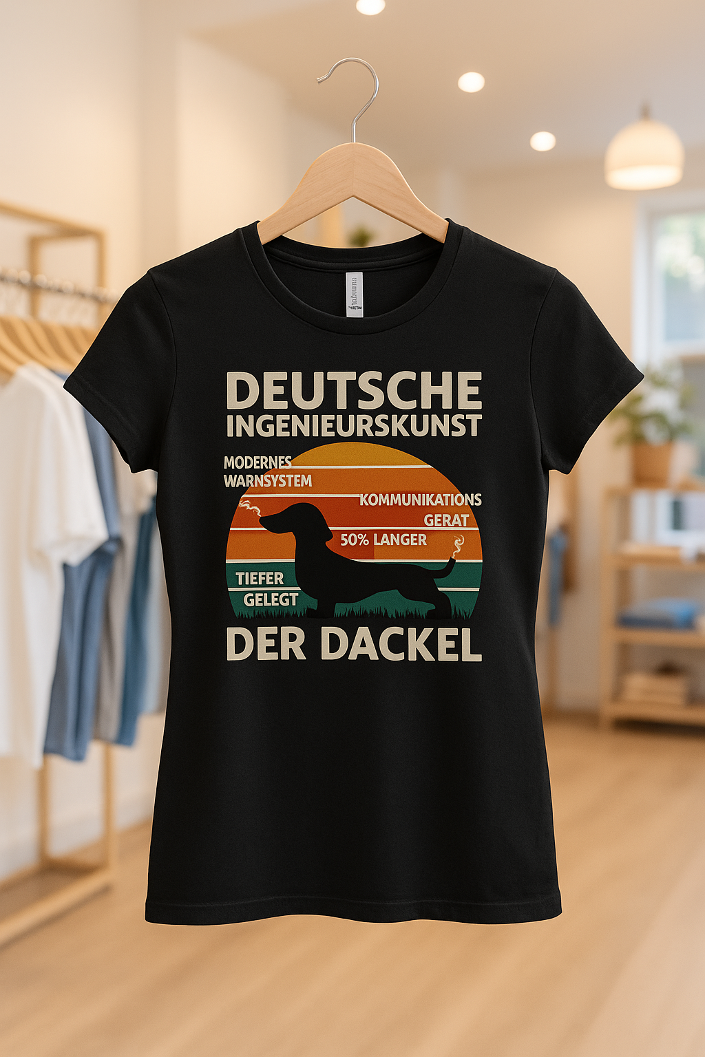 Deutsche Ingenieurskunst – Der Dackel | Satirisches Retro-Design mit Biss Damen Shirt