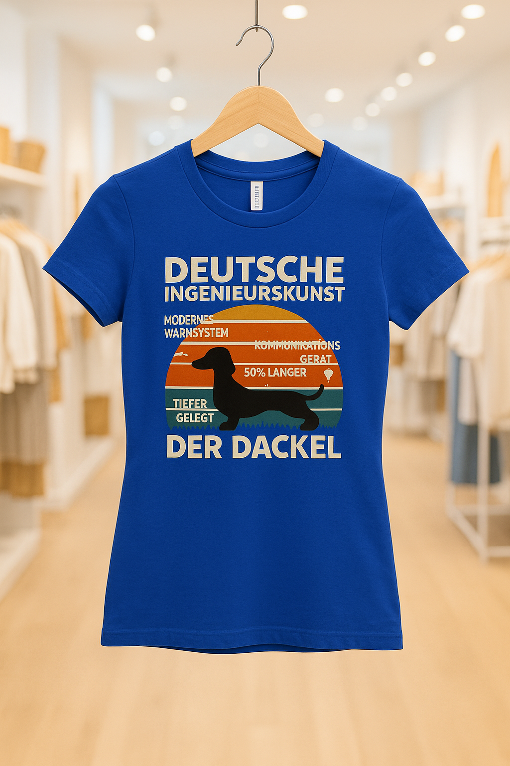 Deutsche Ingenieurskunst – Der Dackel | Satirisches Retro-Design mit Biss Damen Shirt
