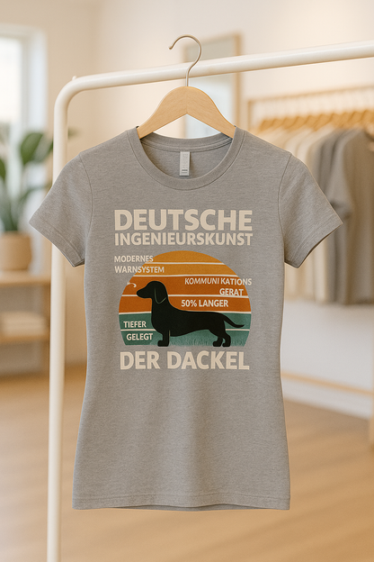 Deutsche Ingenieurskunst – Der Dackel | Satirisches Retro-Design mit Biss Damen Shirt