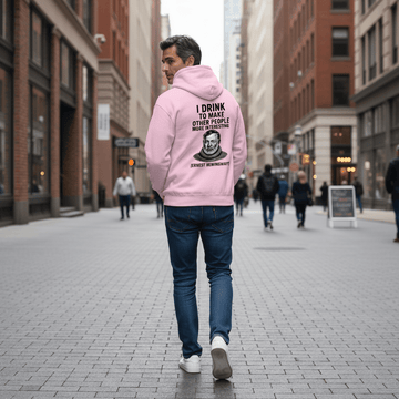 I Drink To Make Other People More Interesting – Hemingway Hoodie für Zyniker mit Niveau