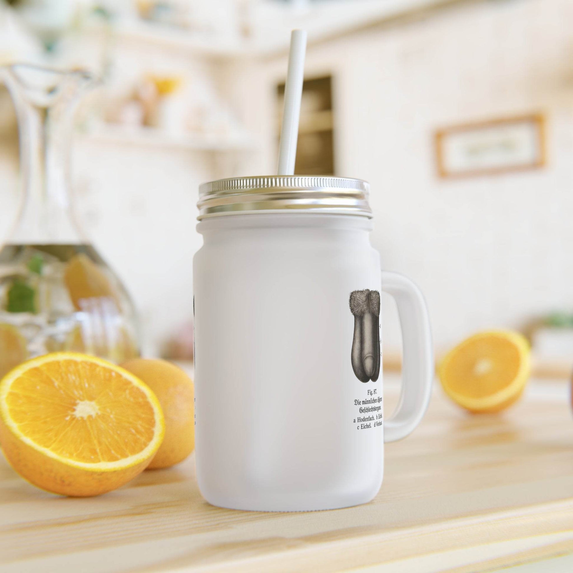 Anatomie Jar Mug – Fig. 87 mit Penis-Motiv | Trinkglas mit Humor - True Insights