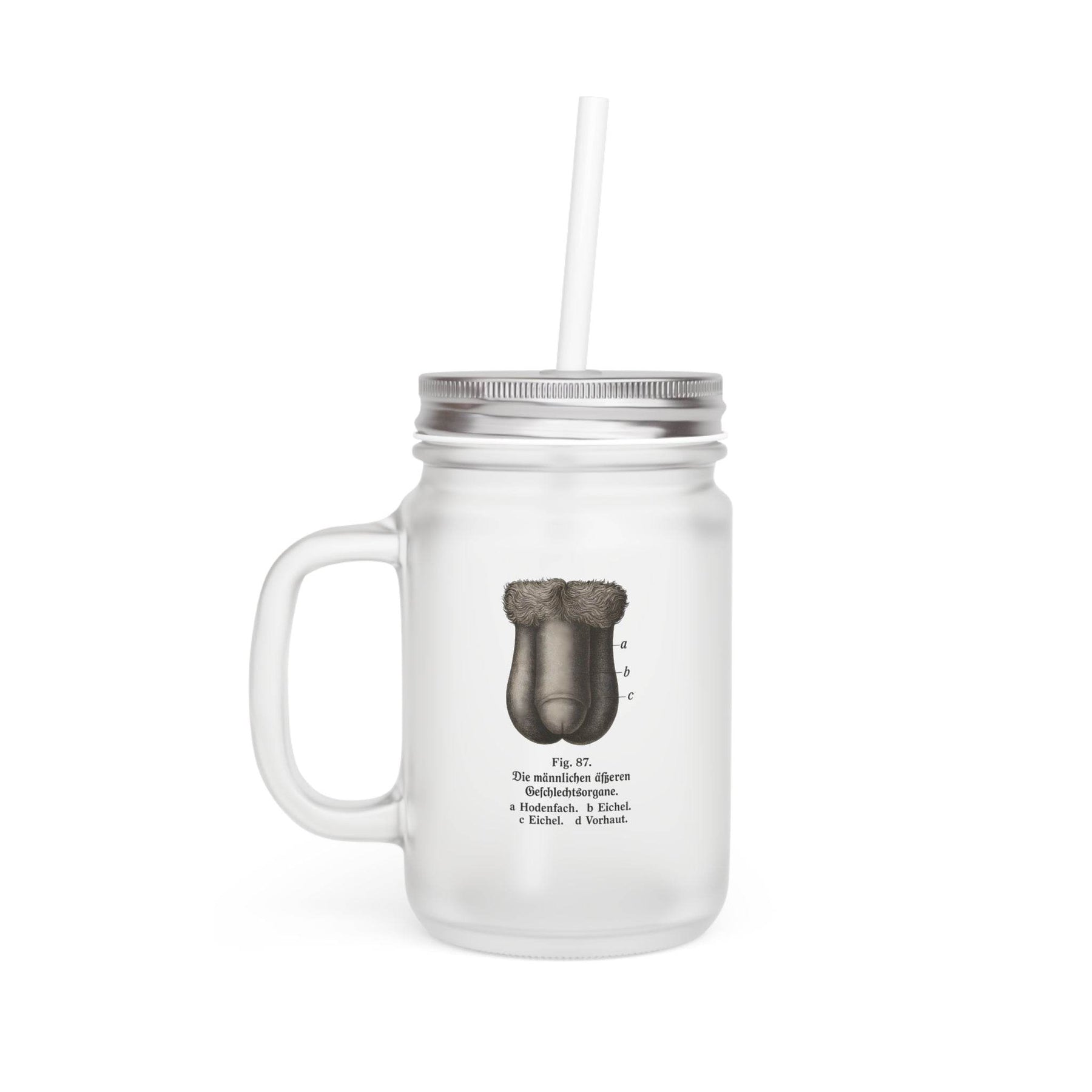 Anatomie Jar Mug – Fig. 87 mit Penis-Motiv | Trinkglas mit Humor - True Insights