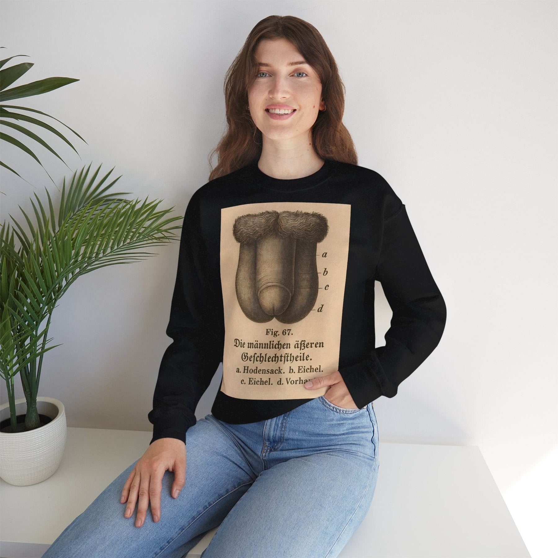 Anatomie Sweatshirt – Fig. 87: Die männlichen äußeren Geschlechtsorgane | Bildungswitz & Stil - True Insights