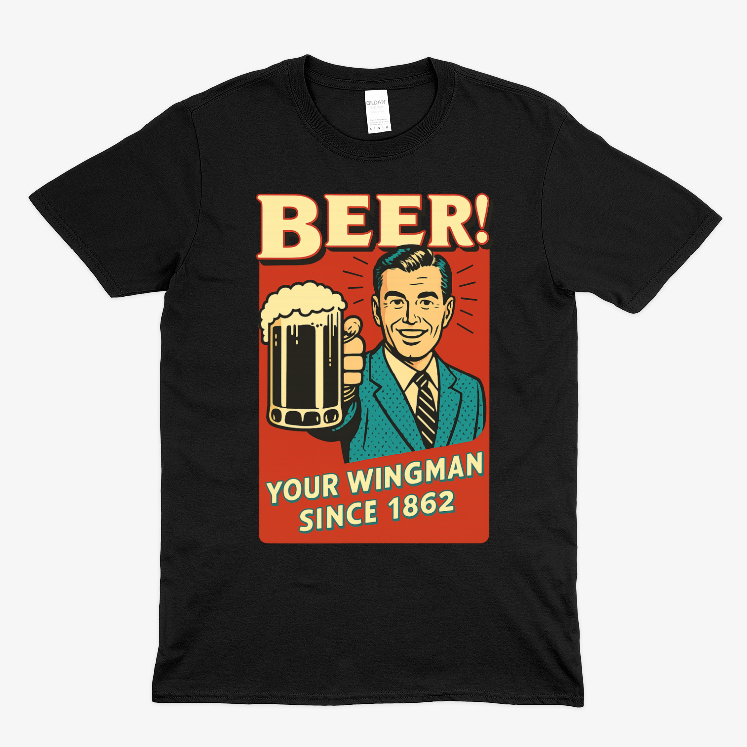 Beer! – Dein Wingman seit 1862 | Retro T-Shirt & Sweatshirt – Freches Satire-Design für mutige Statements | True Insights