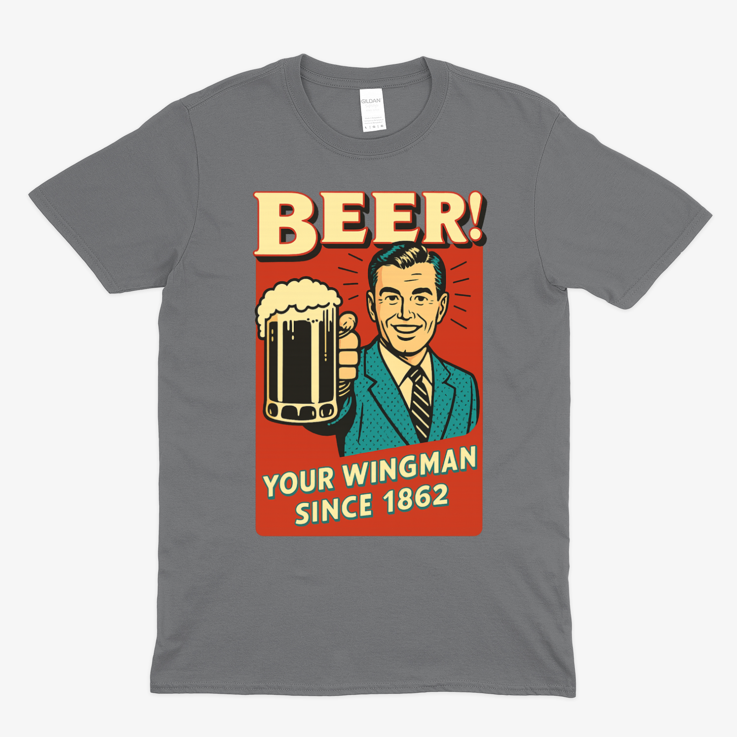 Beer! – Dein Wingman seit 1862 | Retro T-Shirt & Sweatshirt – Freches Satire-Design für mutige Statements | True Insights