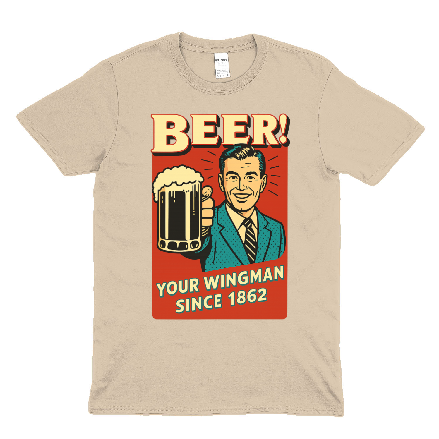 Beer! – Dein Wingman seit 1862 | Retro T-Shirt & Sweatshirt – Freches Satire-Design für mutige Statements | True Insights