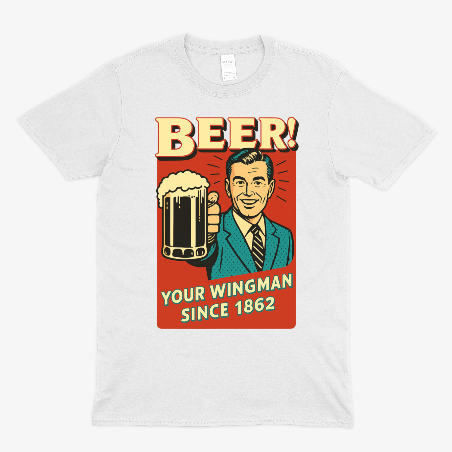 Beer! – Dein Wingman seit 1862 | Retro T-Shirt & Sweatshirt – Freches Satire-Design für mutige Statements | True Insights