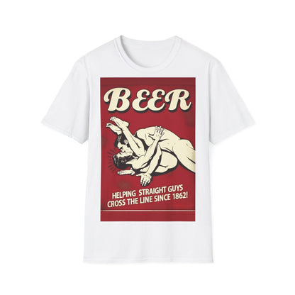 🍻 BEER - Helping Straight Guys Cross the Line Since 1862! – Freches Satire-Design für mutige Statements | True Insights