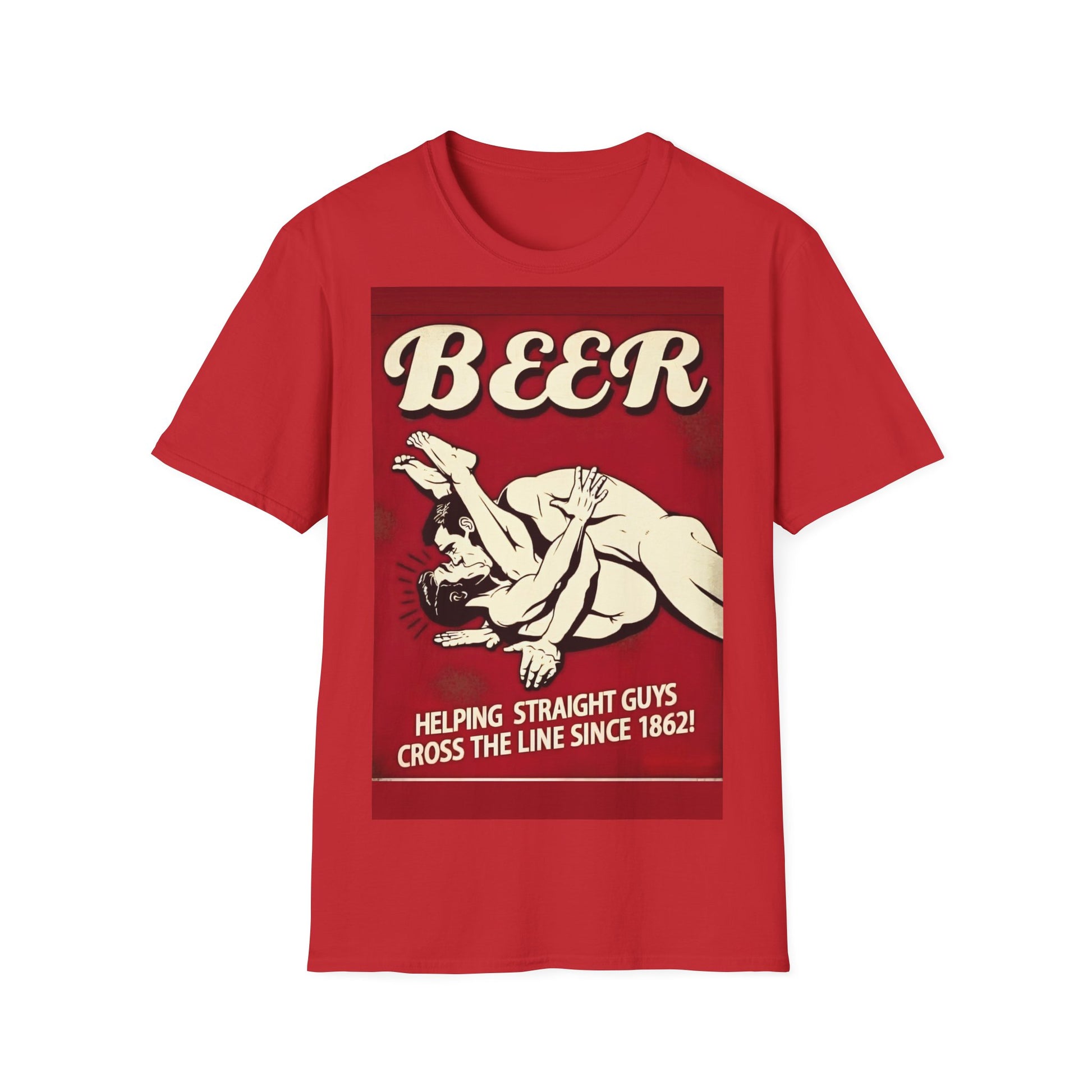 🍻 BEER - Helping Straight Guys Cross the Line Since 1862! – Freches Satire-Design für mutige Statements | True Insights