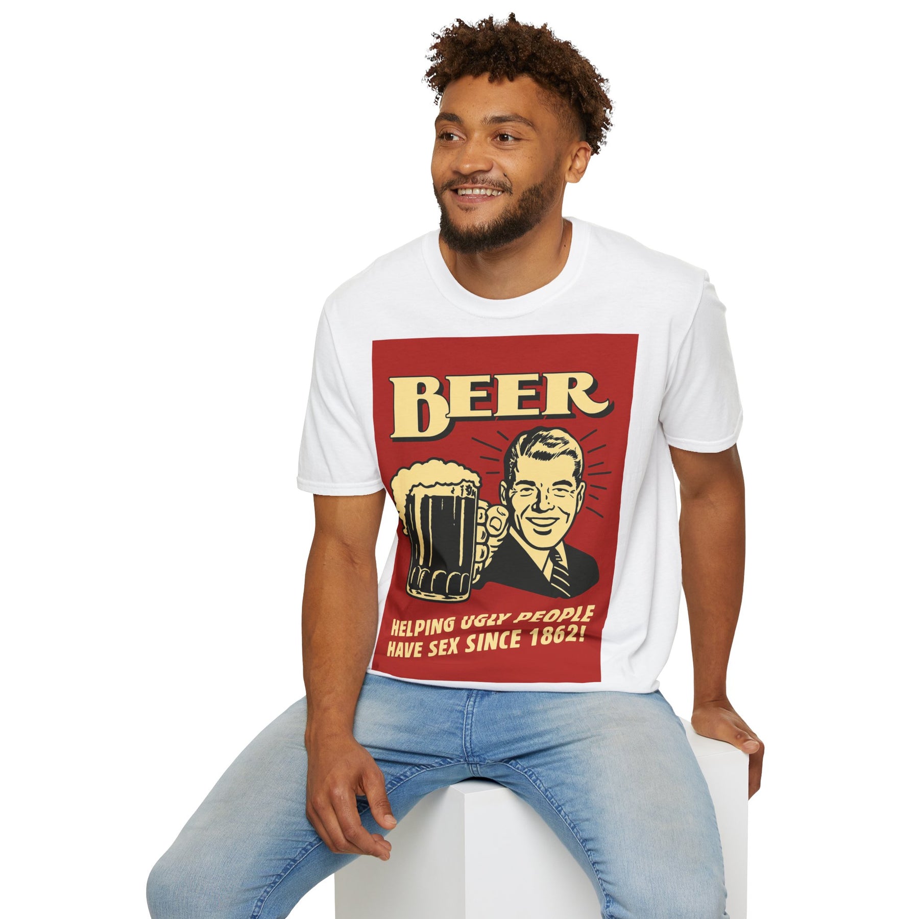BEER – Helping Ugly People Have Sex Since 1862-T-Shirt-True Insights