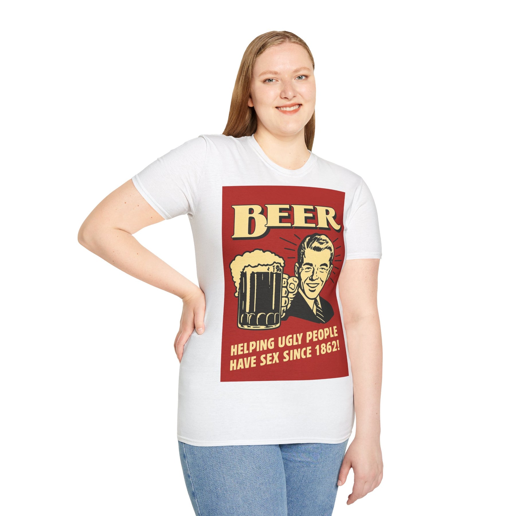 BEER – Helping Ugly People Have Sex Since 1862-T-Shirt-True Insights