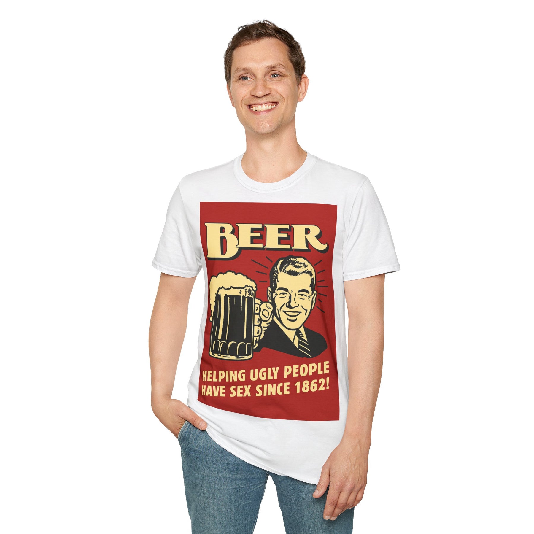 BEER – Helping Ugly People Have Sex Since 1862-T-Shirt-True Insights