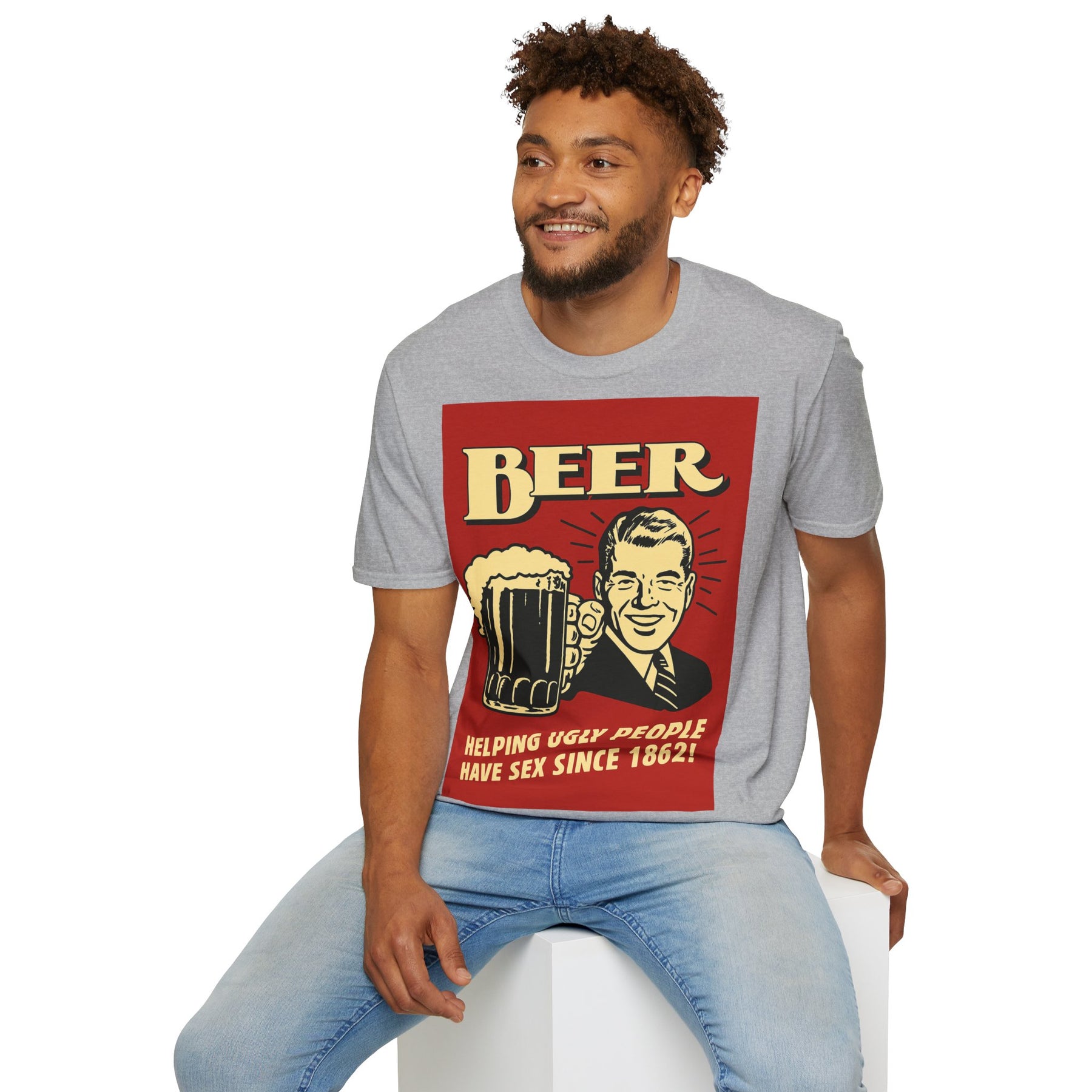 BEER – Helping Ugly People Have Sex Since 1862-T-Shirt-True Insights