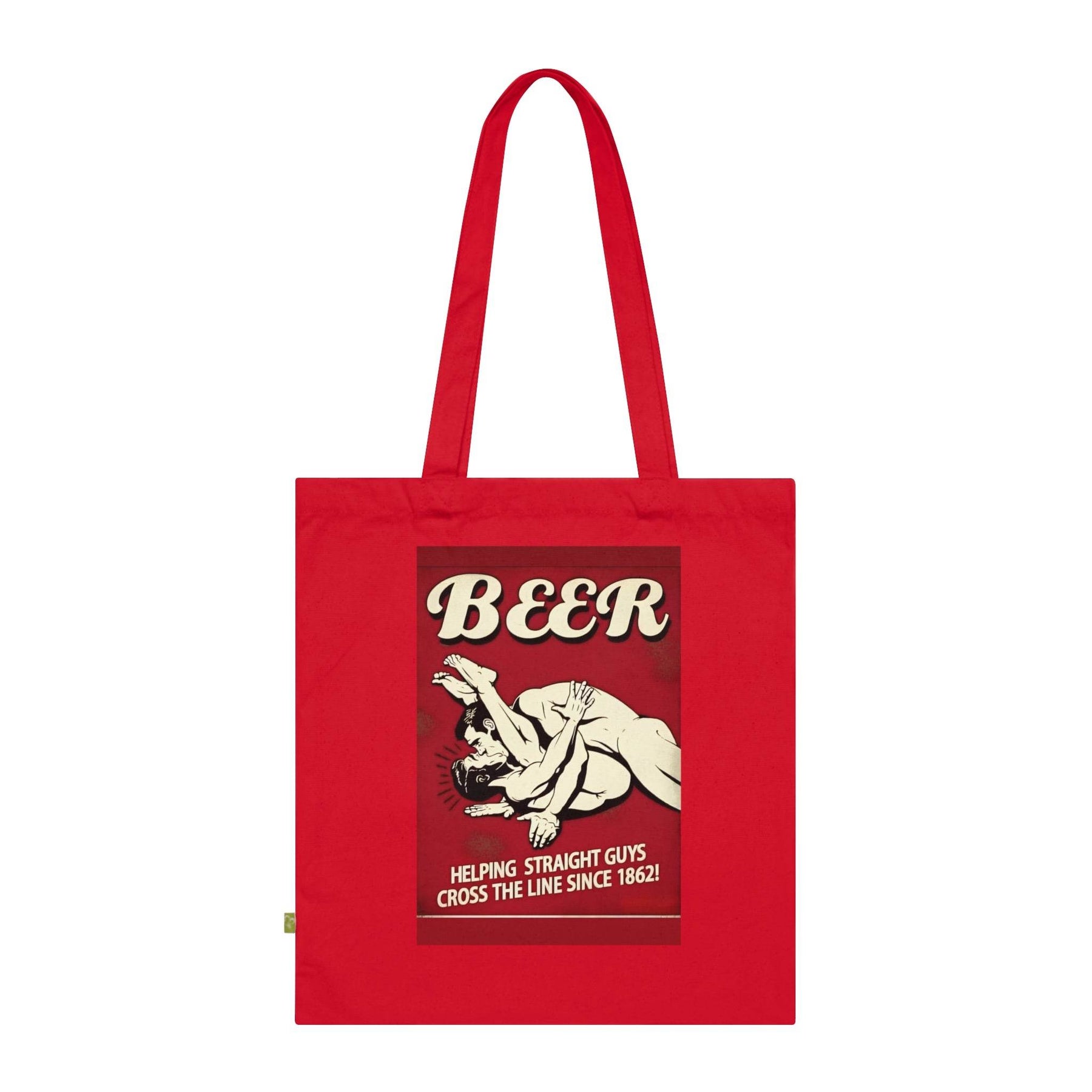 Beer Meme Totebag – Helping Straight Guys Since 1862 | Freche Retro-Canvas-Tasche-Bags-True Insights