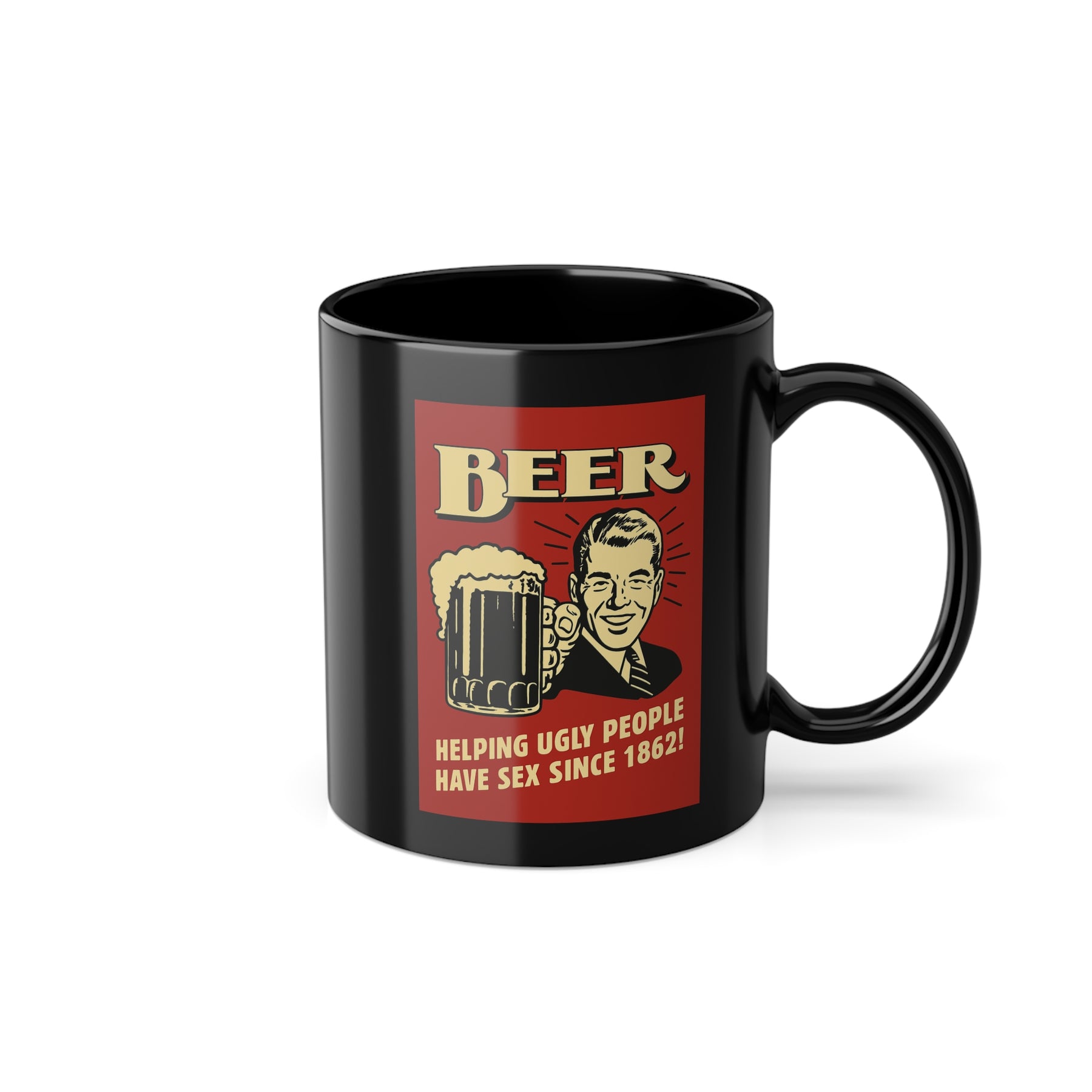Beer Mug – Satire-Tasse mit frechem Retro-Motiv – Freches Satire-Design für mutige Statements | True Insights