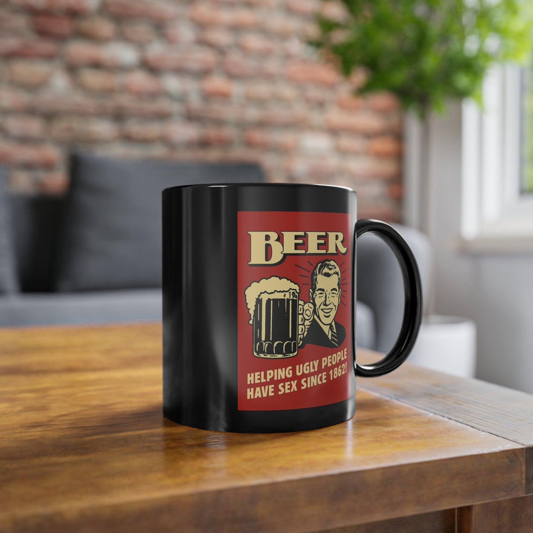 Beer Mug – Satire-Tasse mit frechem Retro-Motiv – Freches Satire-Design für mutige Statements | True Insights