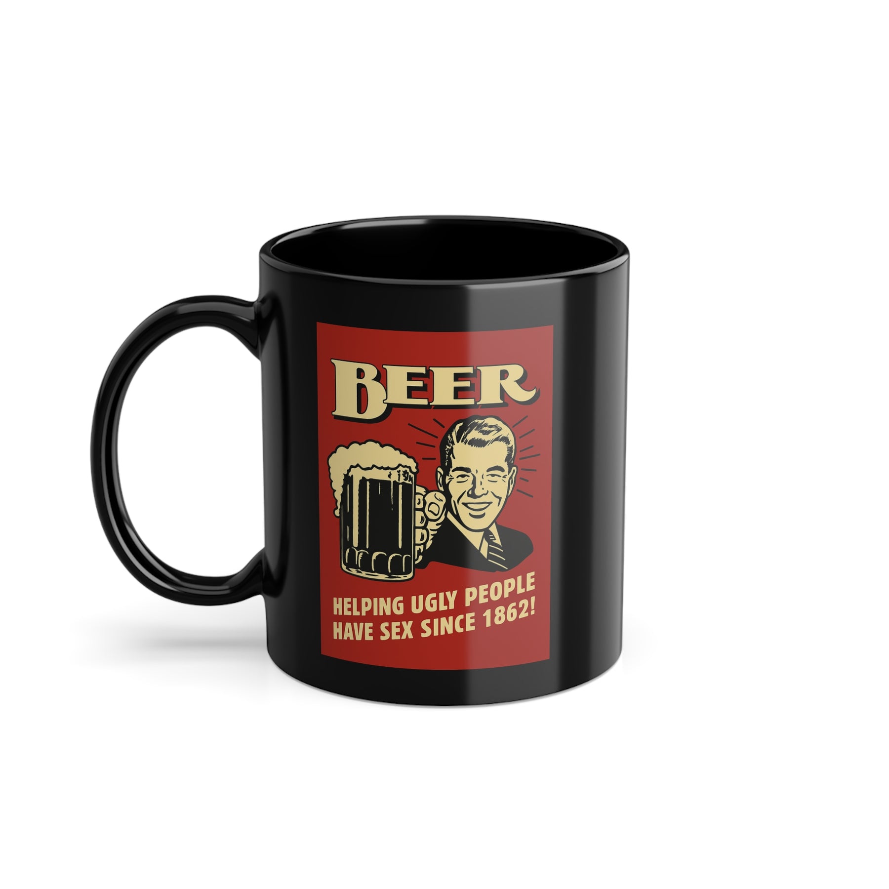 Beer Mug – Satire-Tasse mit frechem Retro-Motiv – Freches Satire-Design für mutige Statements | True Insights