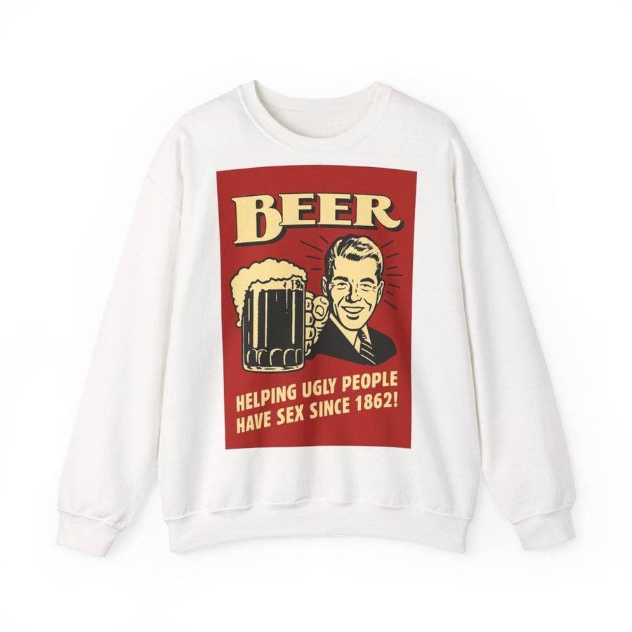 Beer Sweatshirt – Schwarzer Humor im Retro-Werbestil – Freches Satire-Design für mutige Statements | True Insights