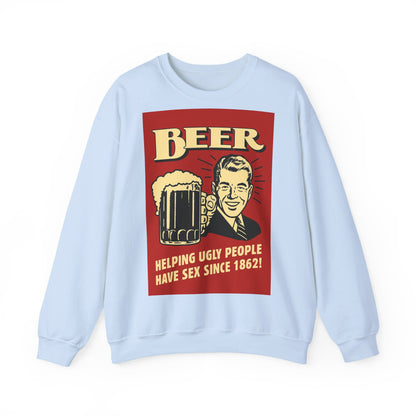 Beer Sweatshirt – Schwarzer Humor im Retro-Werbestil – Freches Satire-Design für mutige Statements | True Insights
