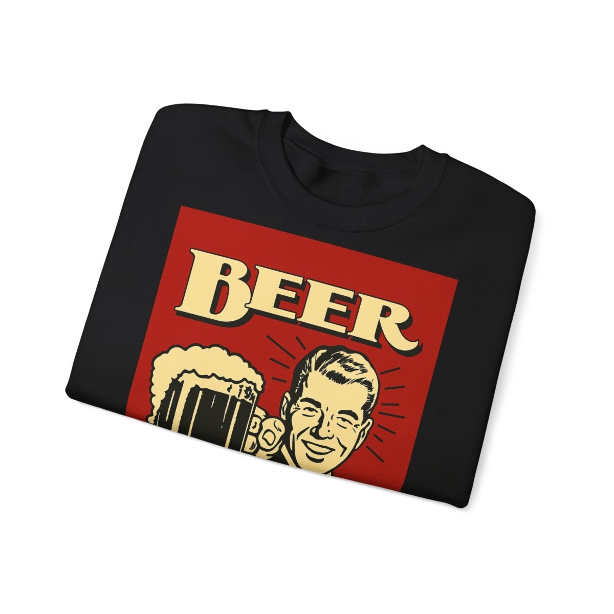 Beer Sweatshirt – Schwarzer Humor im Retro-Werbestil – Freches Satire-Design für mutige Statements | True Insights