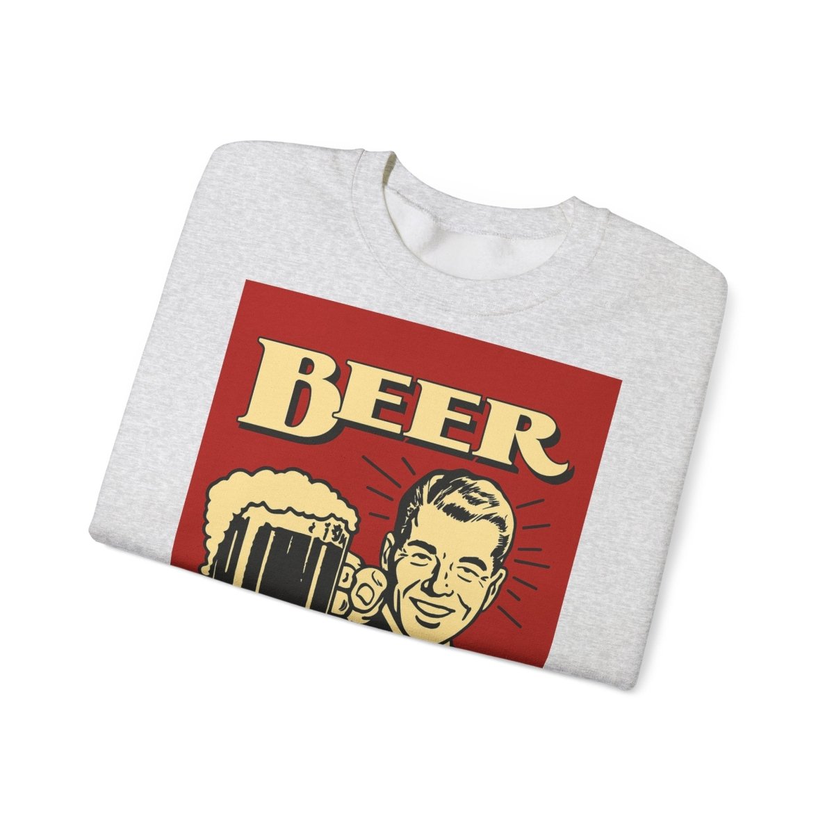 Beer Sweatshirt – Schwarzer Humor im Retro-Werbestil – Freches Satire-Design für mutige Statements | True Insights