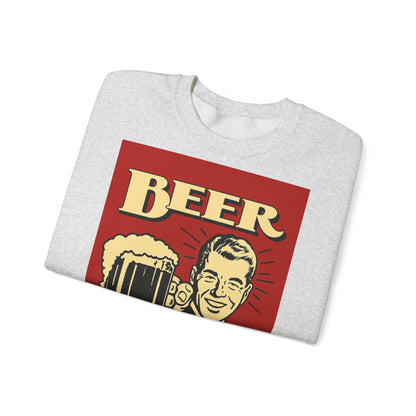 Beer Sweatshirt – Schwarzer Humor im Retro-Werbestil – Freches Satire-Design für mutige Statements | True Insights