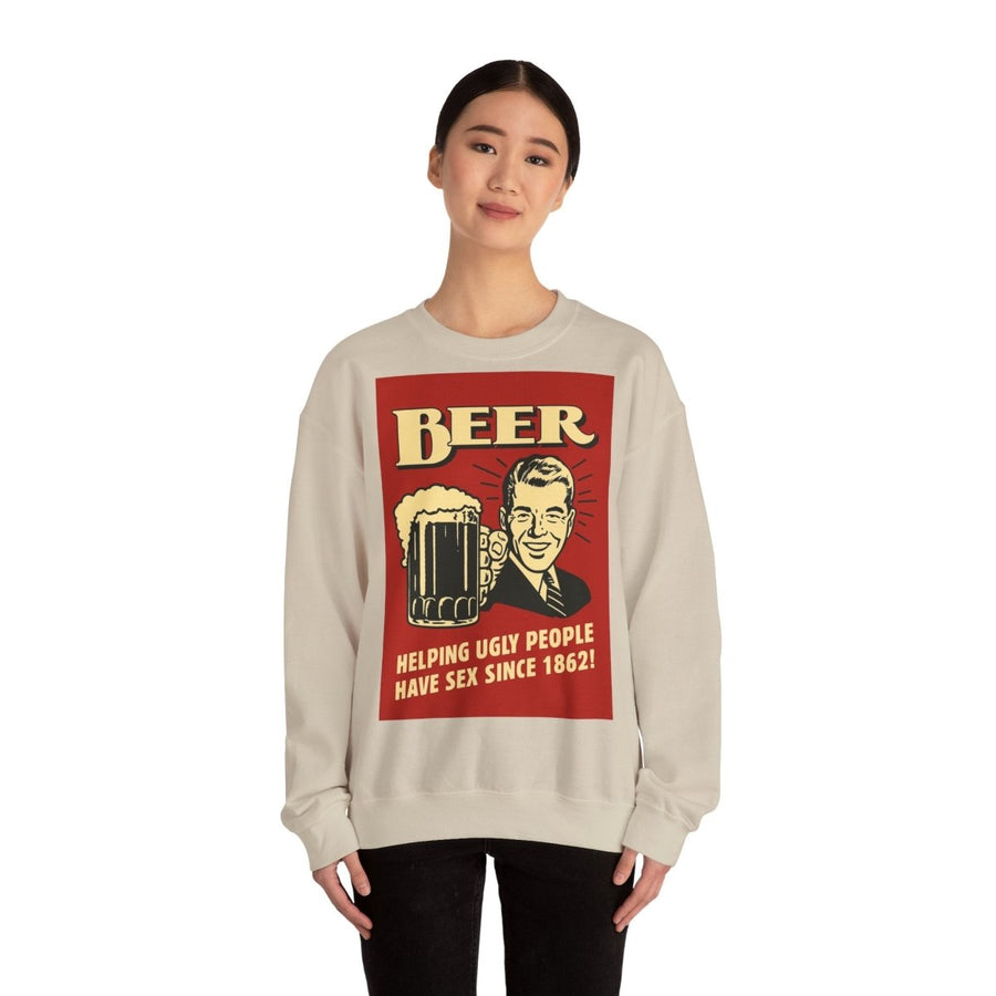 Beer Sweatshirt – Schwarzer Humor im Retro-Werbestil – Freches Satire-Design für mutige Statements | True Insights
