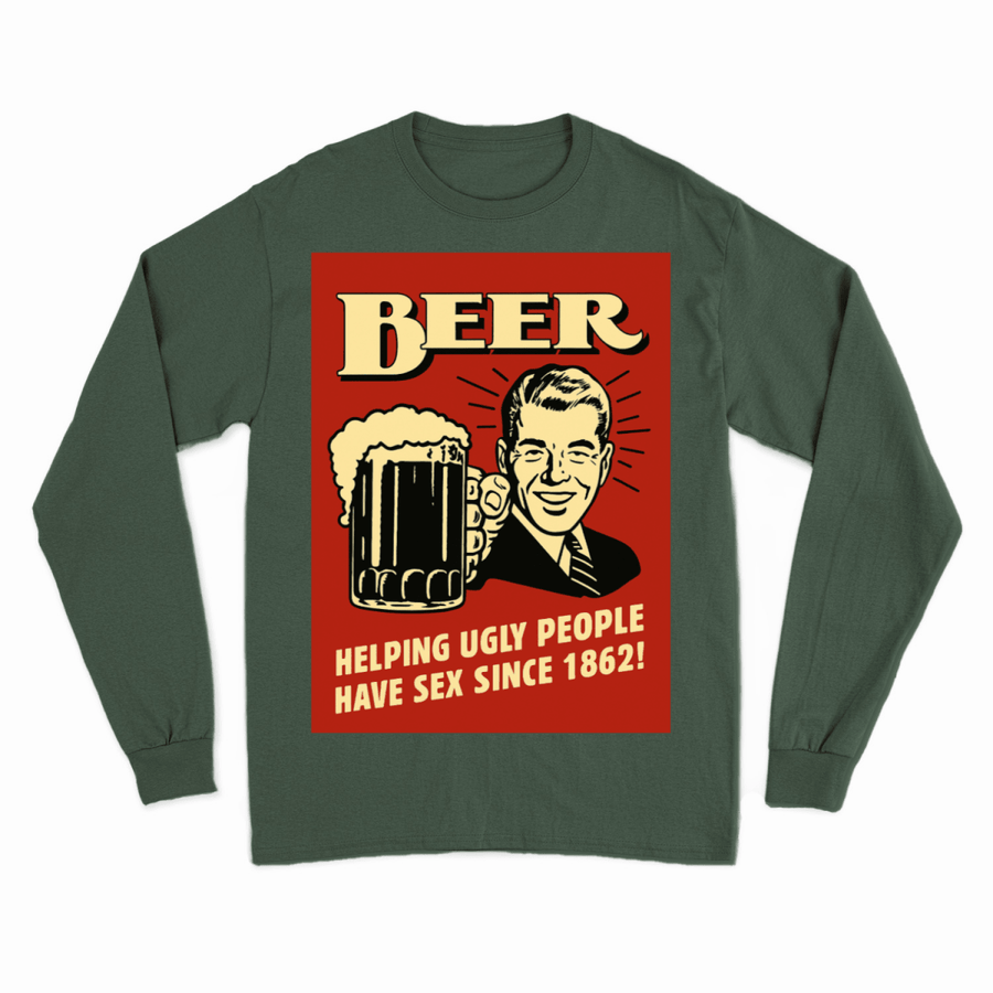 Beer Sweatshirt – Schwarzer Humor im Retro-Werbestil – Freches Satire-Design für mutige Statements | True Insights