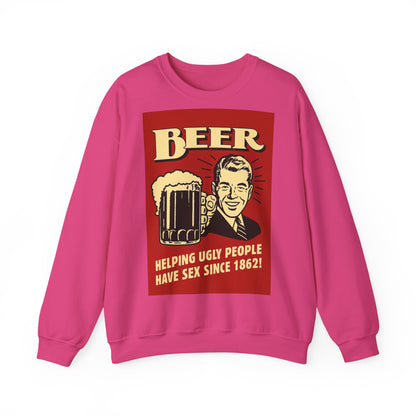 Beer Sweatshirt – Schwarzer Humor im Retro-Werbestil – Freches Satire-Design für mutige Statements | True Insights