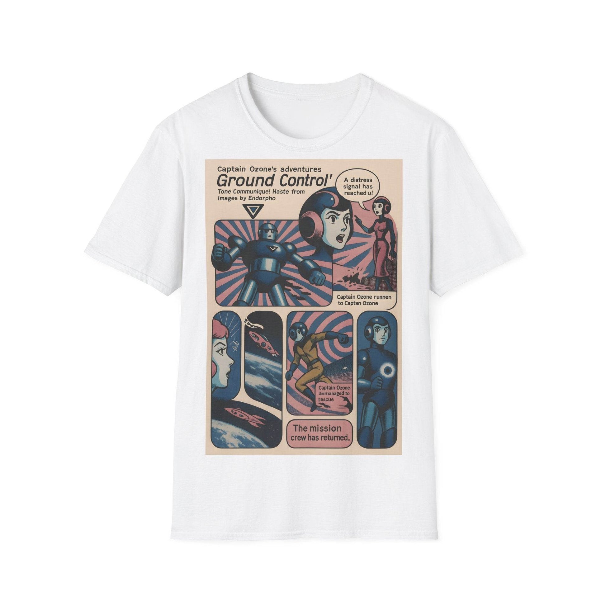 Captain Ozone T-Shirt – Retro Sci-Fi Comic Design | Ground Control Edition – Freches Satire-Design für mutige Statements | True Insights