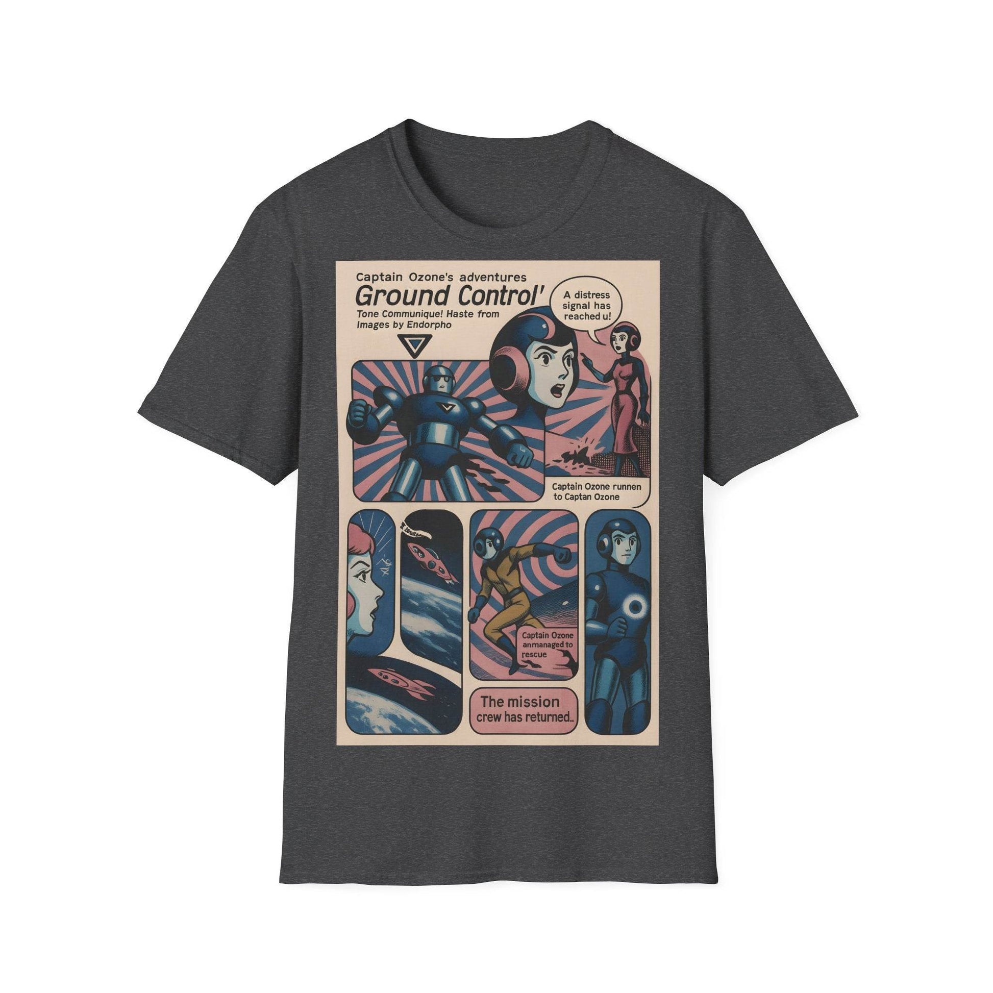 Captain Ozone T-Shirt – Retro Sci-Fi Comic Design | Ground Control Edition – Freches Satire-Design für mutige Statements | True Insights