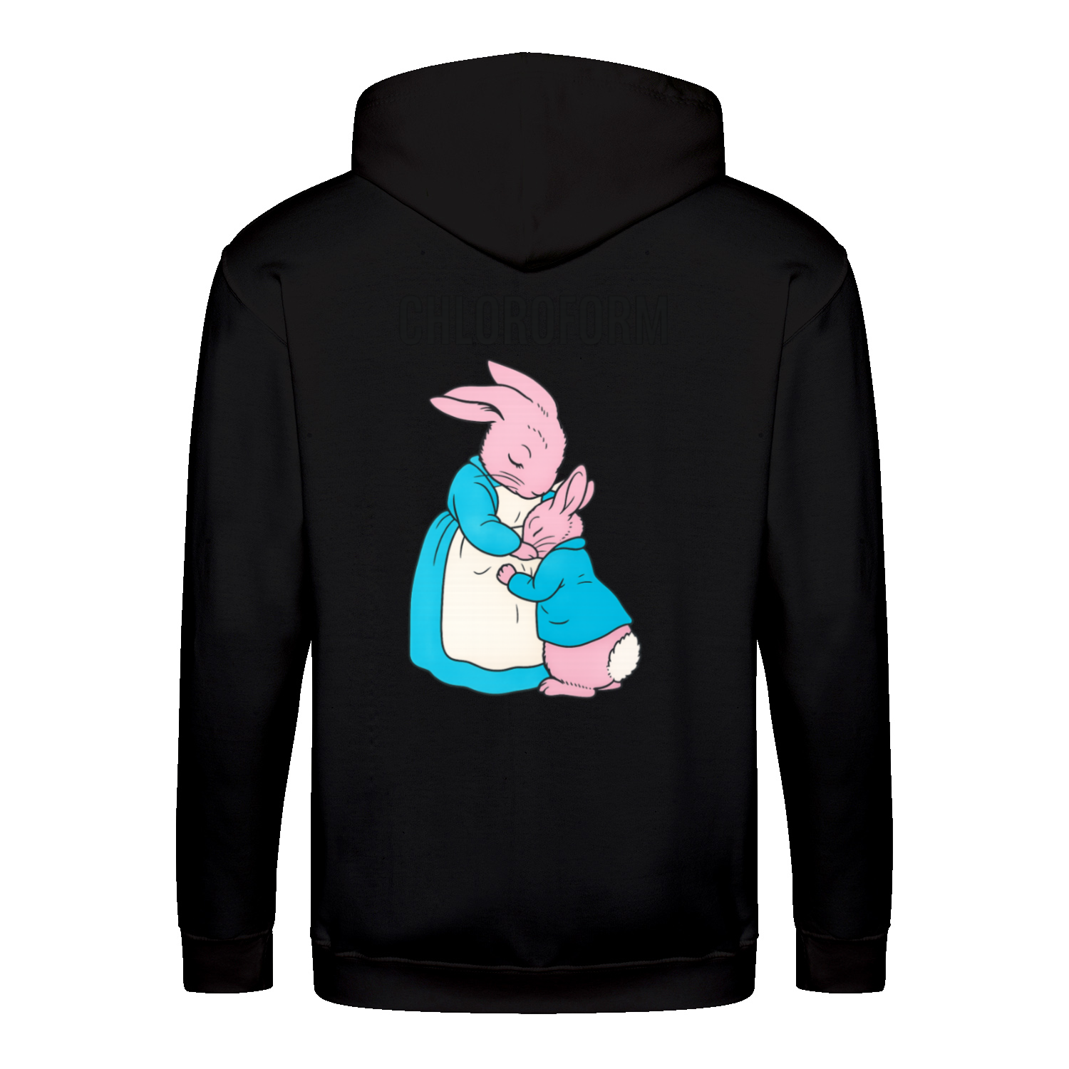 Chloroform Bunny Zip Hoodie – Schwarzhumor Cartoon-Hoodie-Zip Hoodie-True Insights