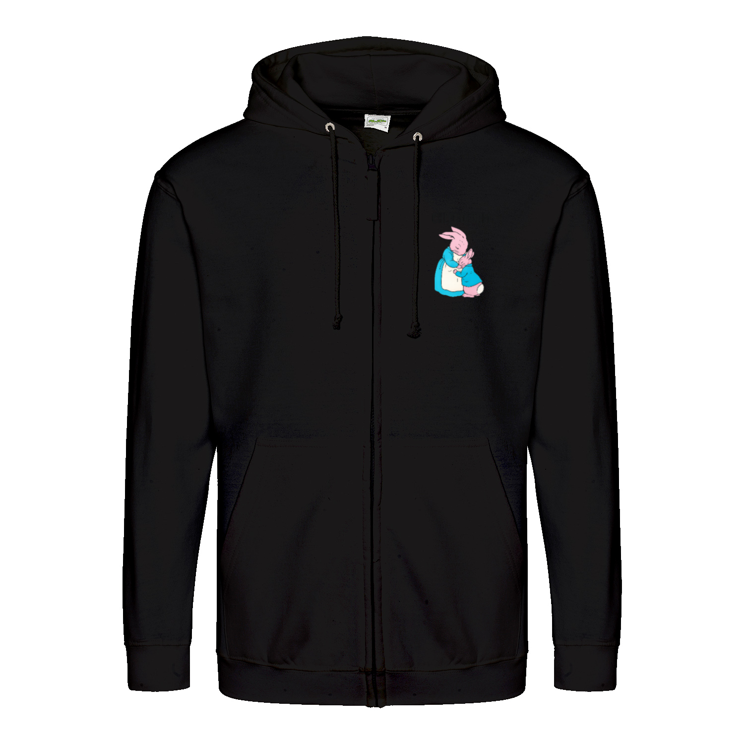 Chloroform Bunny Zip Hoodie – Schwarzhumor Cartoon-Hoodie-Zip Hoodie-True Insights