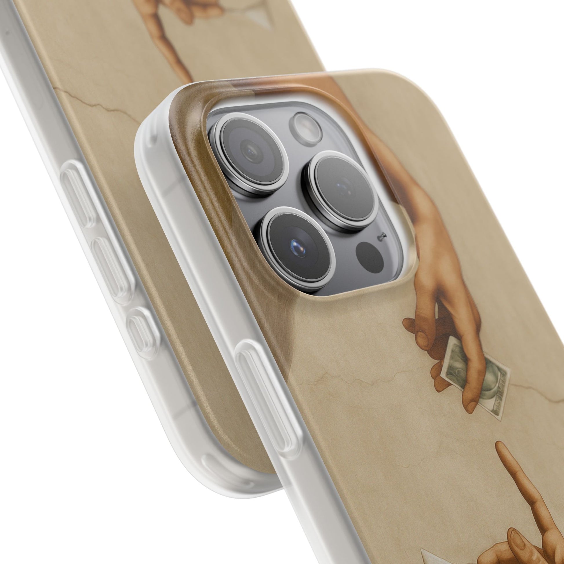 Vintage Motiv – „Creation of a Deal“ Handyhülle – Satirisches Kunst-Motiv – Stoßfester Schutz | True Insights Design mit Humor