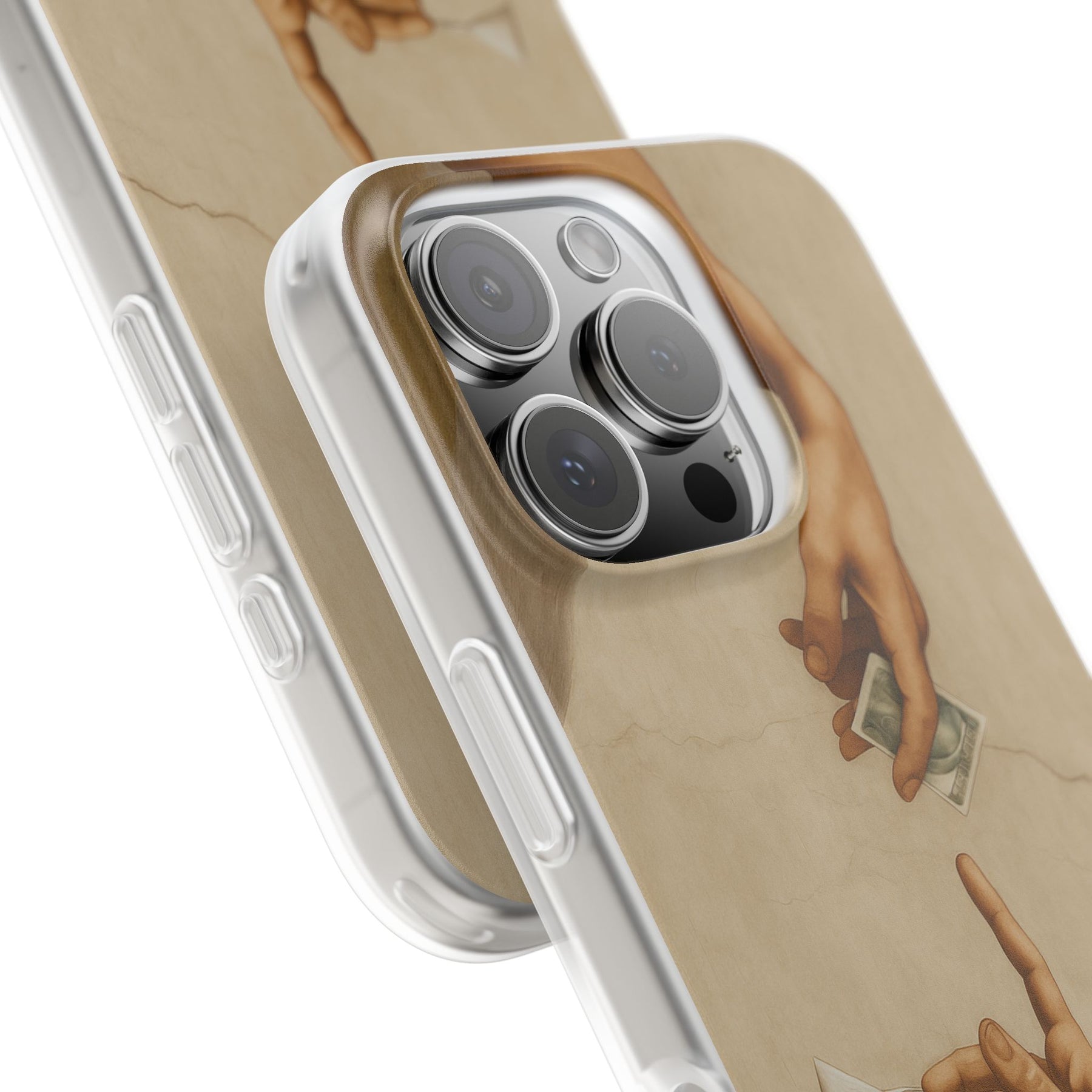 Vintage Motiv – „Creation of a Deal“ Handyhülle – Satirisches Kunst-Motiv – Stoßfester Schutz | True Insights Design mit Humor