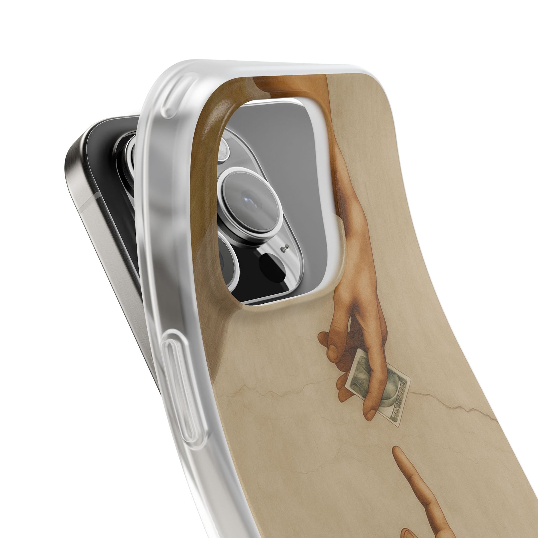 Vintage Motiv – „Creation of a Deal“ Handyhülle – Satirisches Kunst-Motiv – Stoßfester Schutz | True Insights Design mit Humor